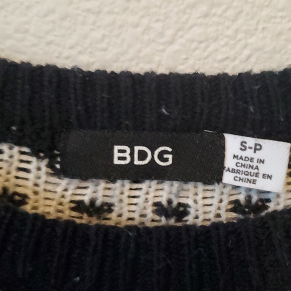 BDG Christmas moose love Nordic print knit sweater - Picture 2 of 5